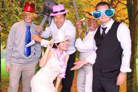 A picture of people enjoying the Shutterbug Photo Booth at an affordable price!